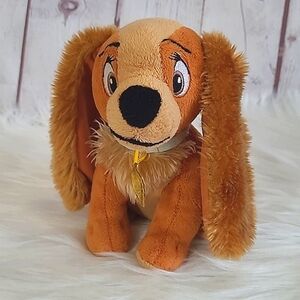 Y2K Disney Lady & The Tramp Lady Dog Puppy Plush Stuffed Animal Toy 7 Inch